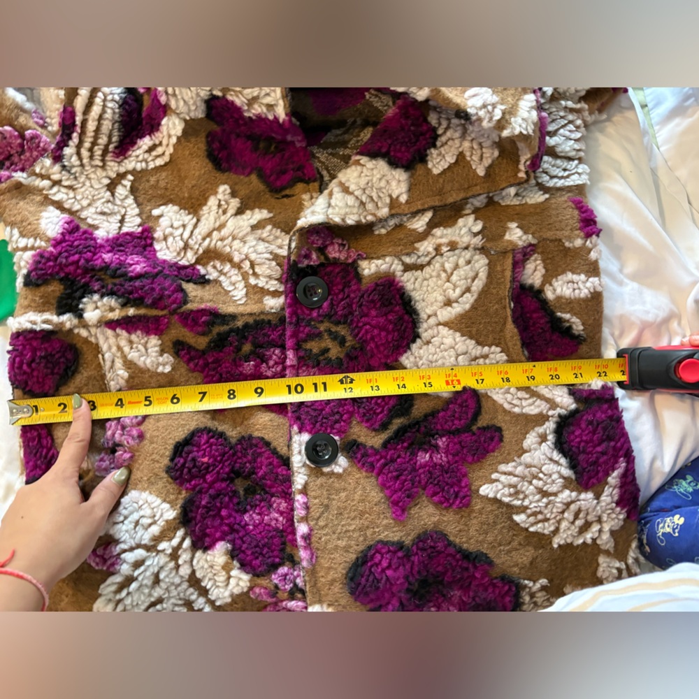 Floral Wool Blend Coat - Picture 7 of 7